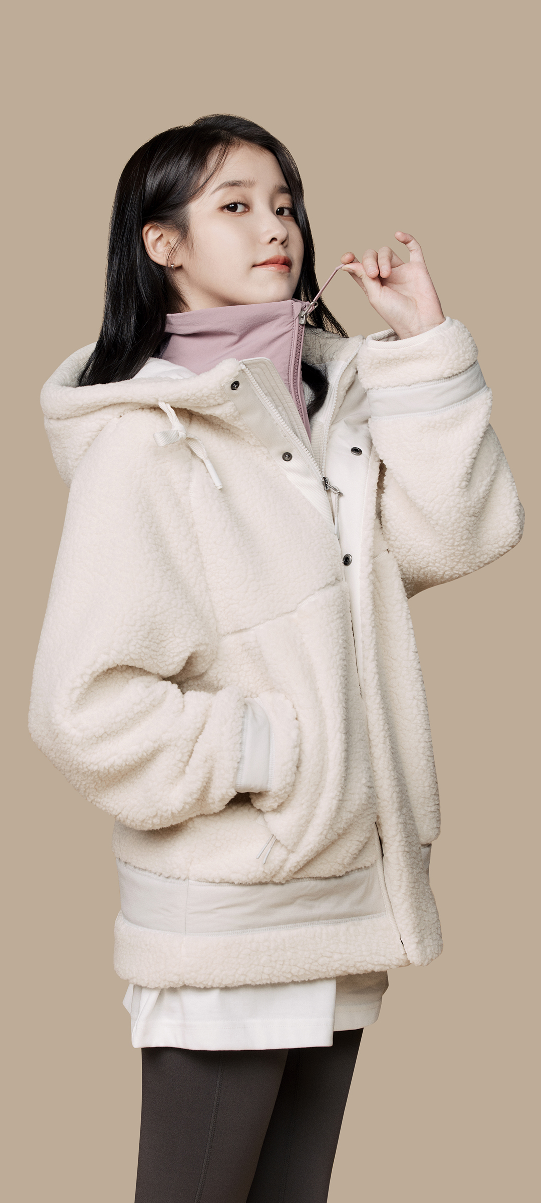 李知恩 冬装美女 高清手机壁纸图片