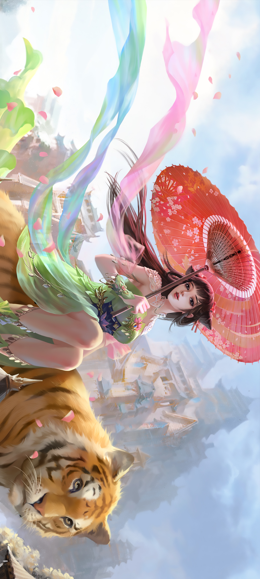 三国杀古风美女 伞 老虎 精选高清手机壁纸