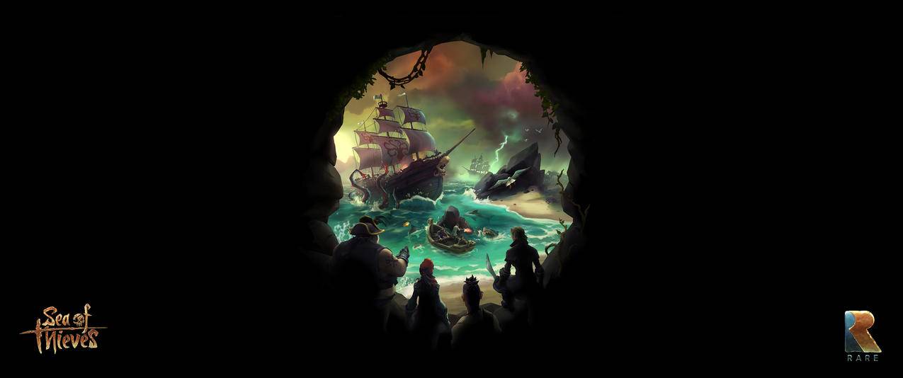 盗贼之海SeaofThieves带鱼屏高清壁纸