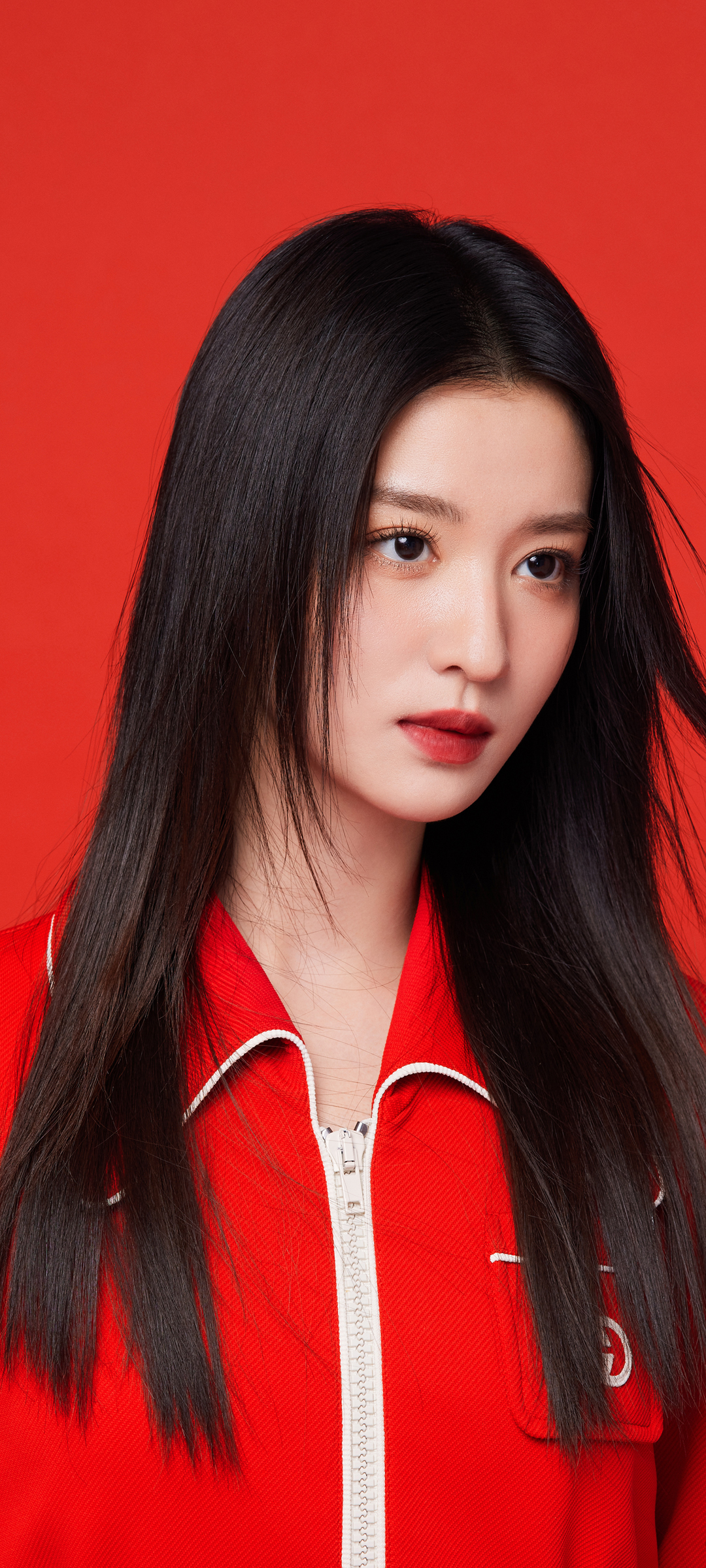 新春红衣服美女王楚然高清全屏高清手机壁纸