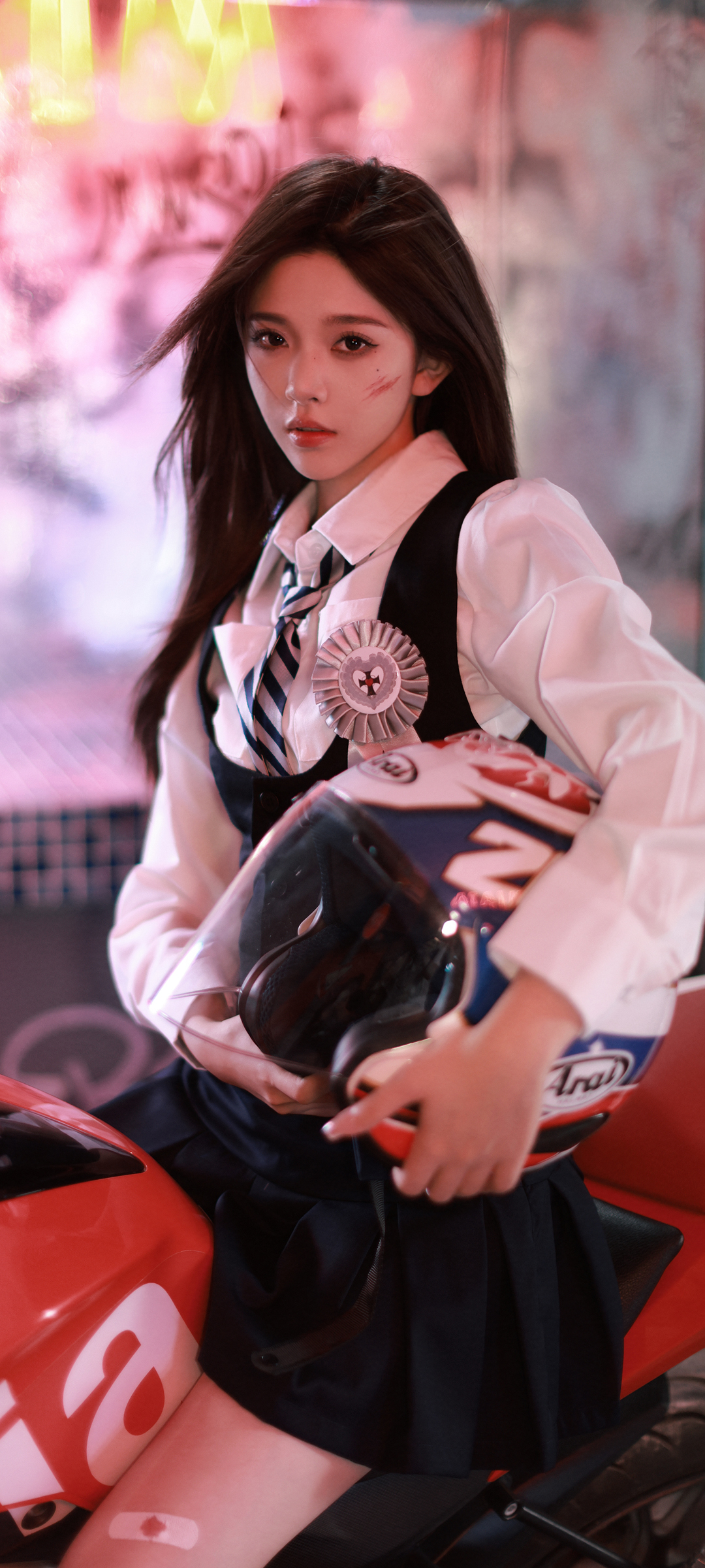 彭十六 美女 摩托车 帅气 高清 高清手机 桌面图片
