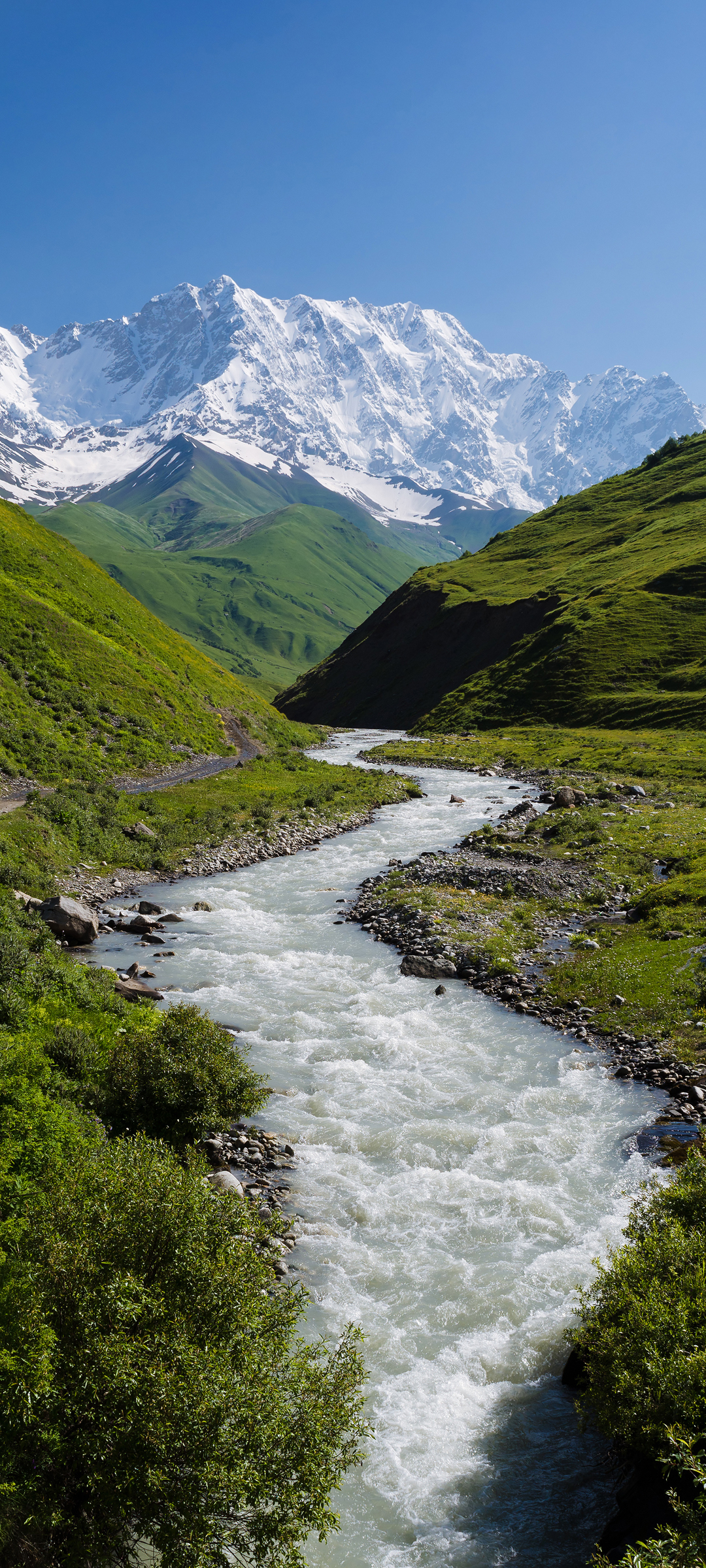 雪山 高峰 山川河流 风景 高清手机壁纸桌面