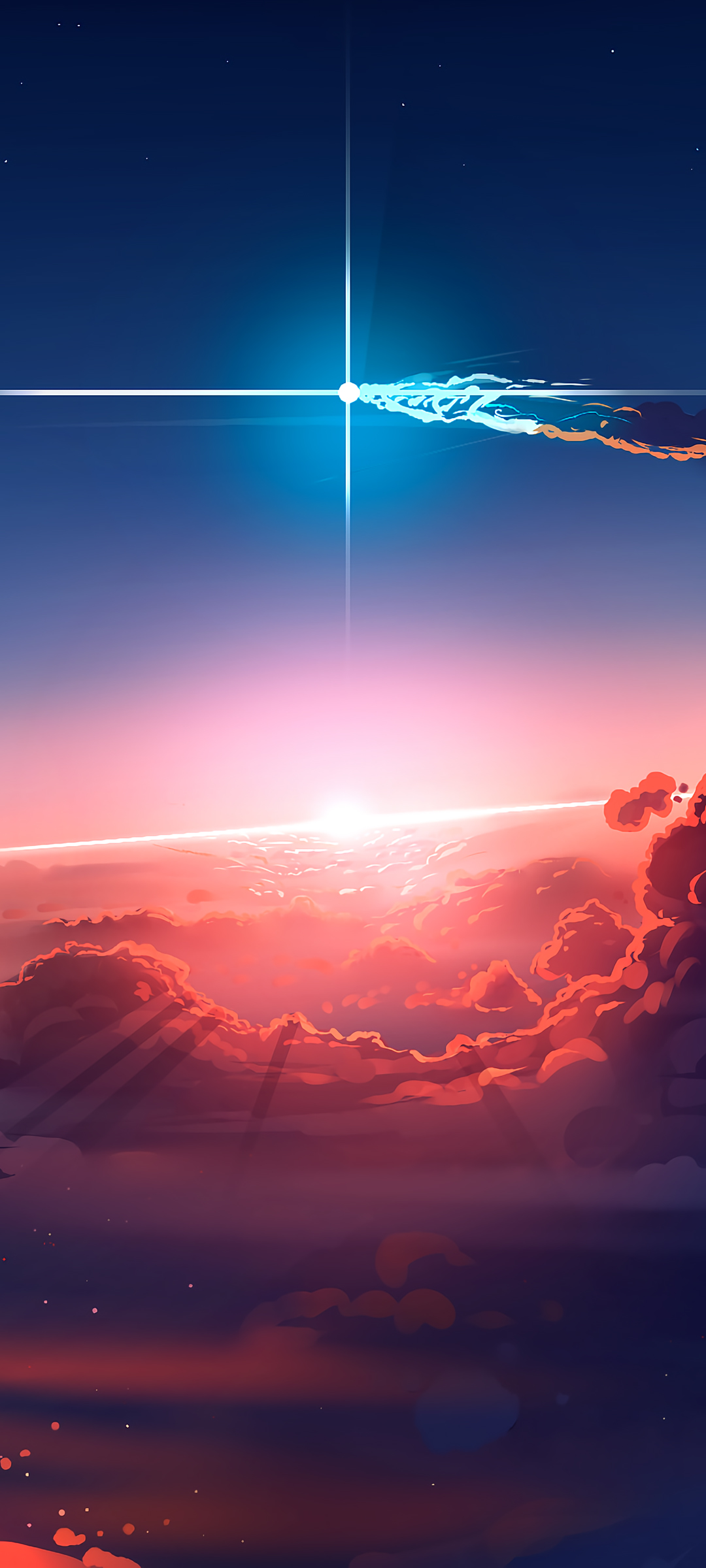 天空 云 星星 光 风景 高清手机壁纸图片