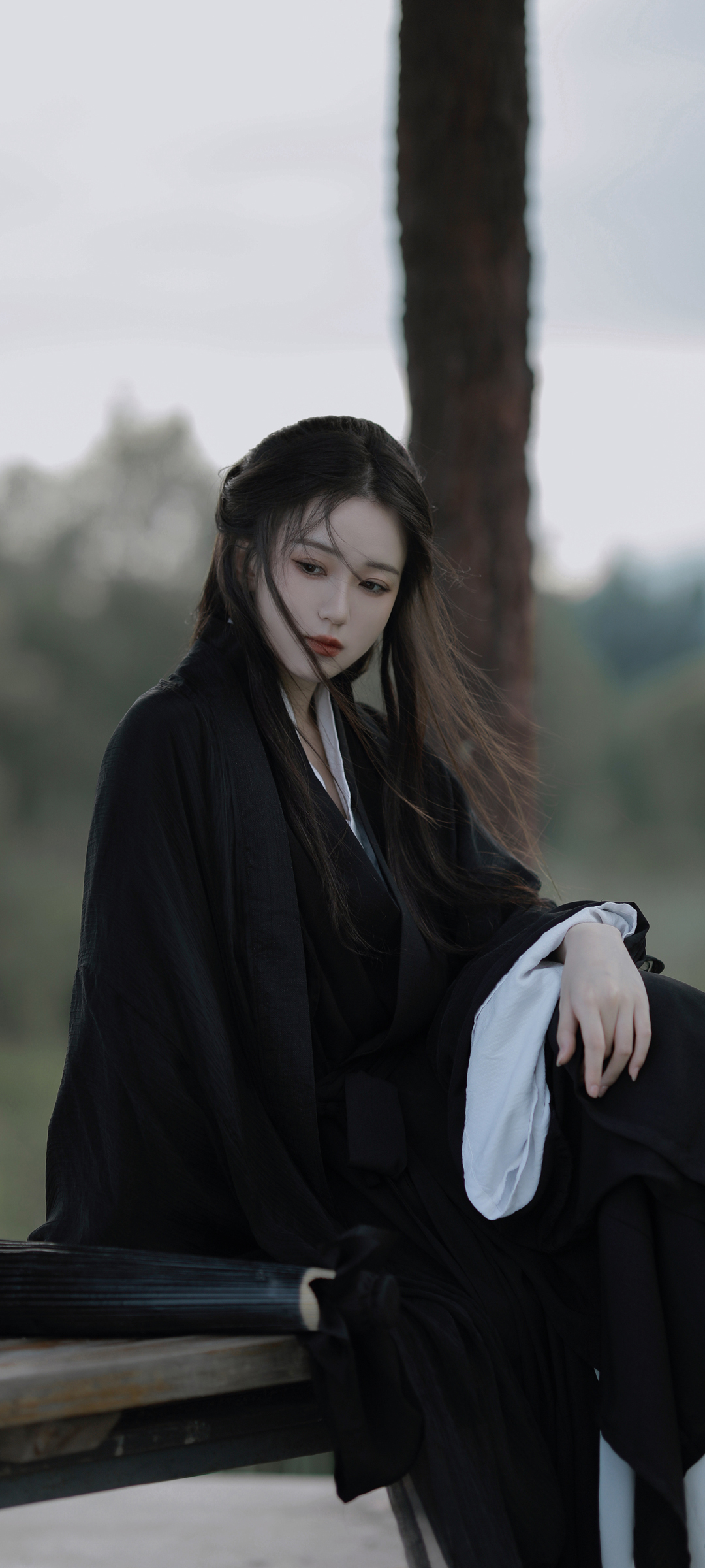 居士服养眼美女高清手机壁纸图片