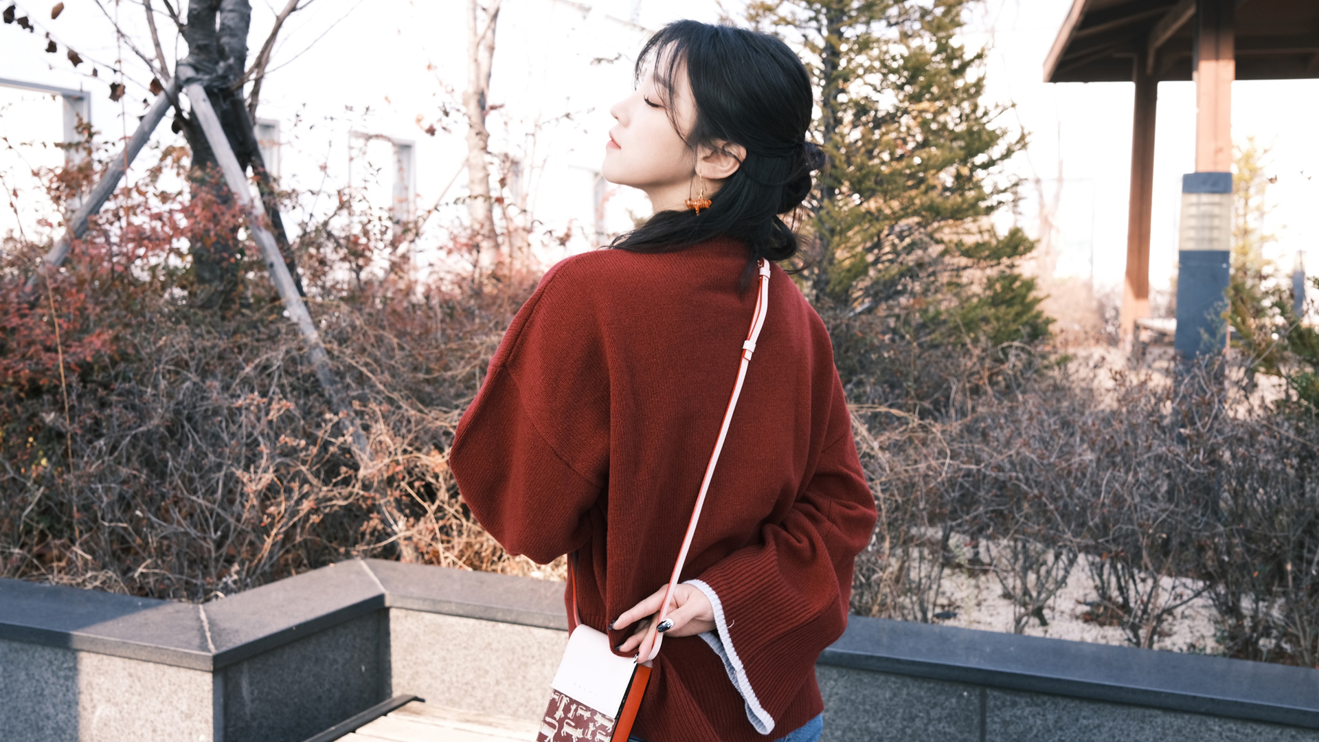 侧颜美女宋雨琦高清壁纸