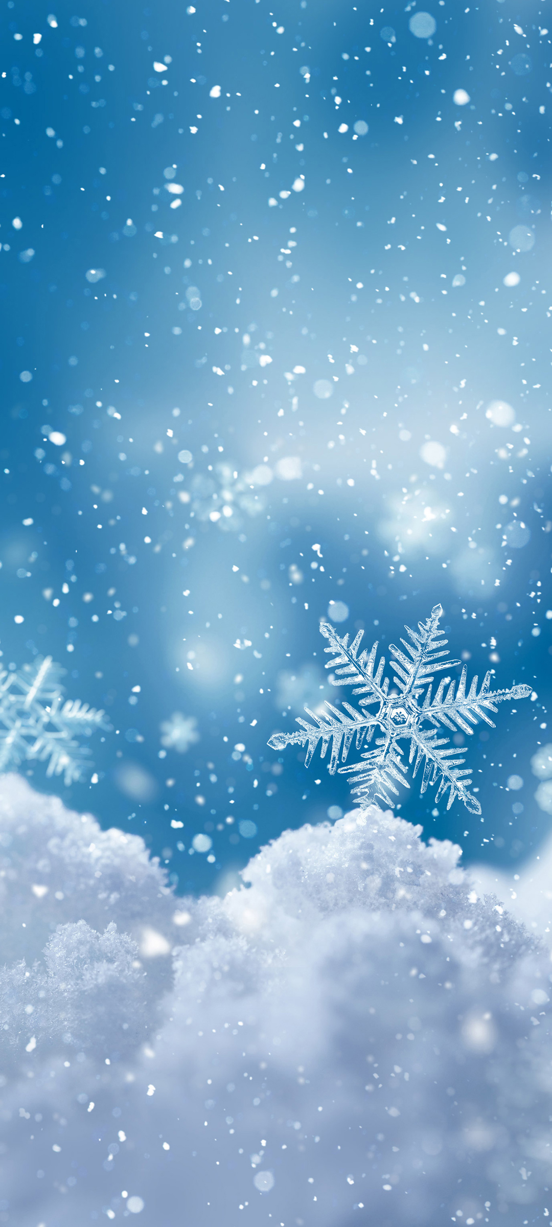 冬天 雪花 高清手机壁纸图片