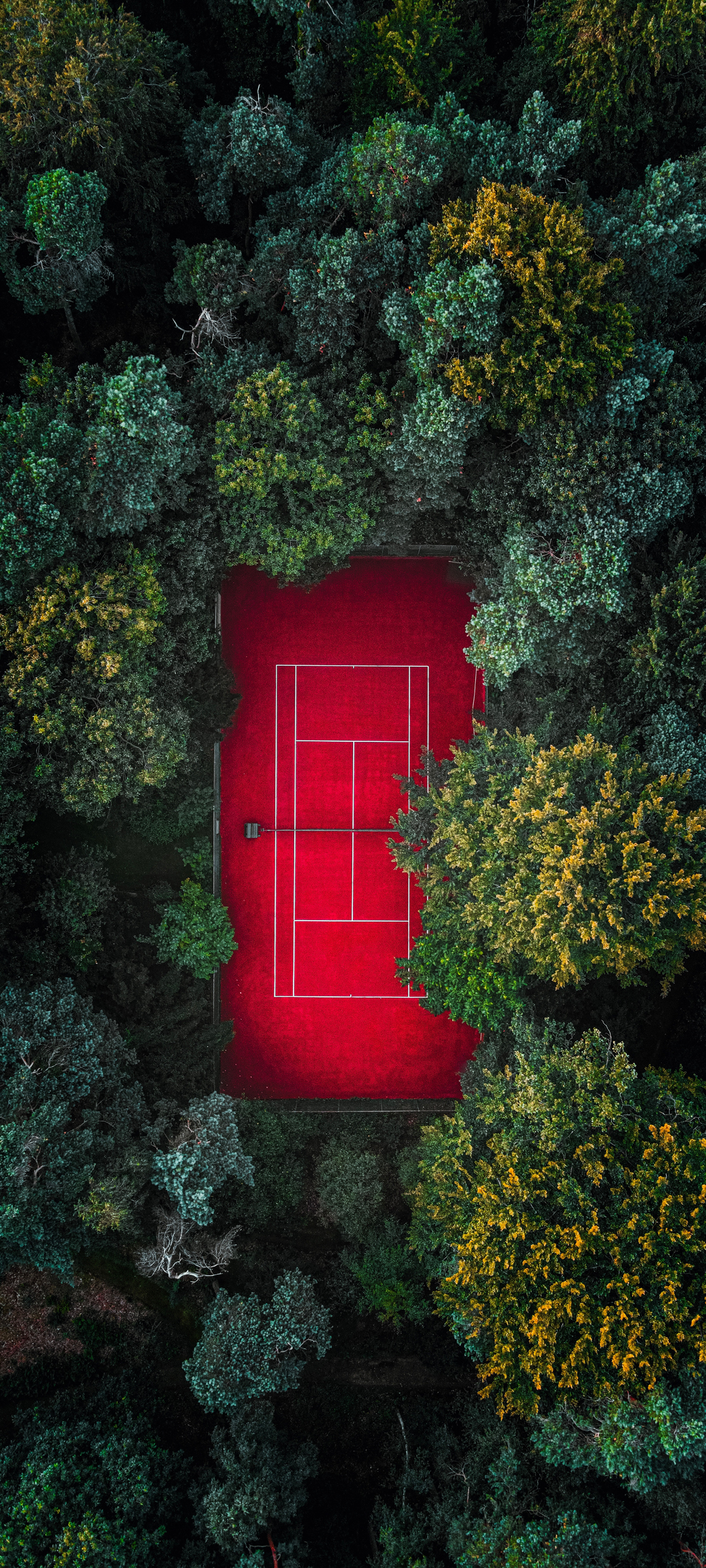 航拍排球场风景高清手机壁纸