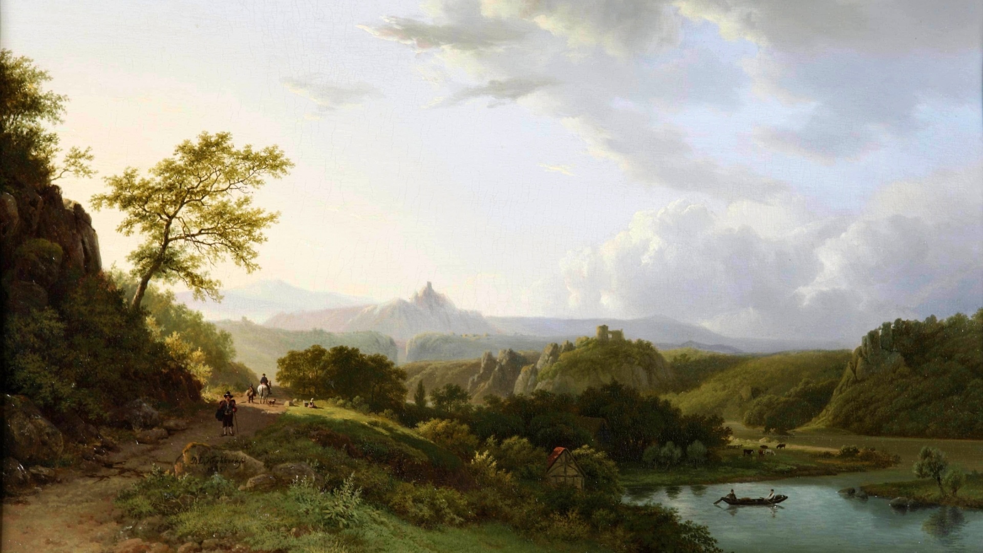 著名画家Barend Cornelis Koekkoek 柯奈利斯精美风景绘画桌面高清壁纸