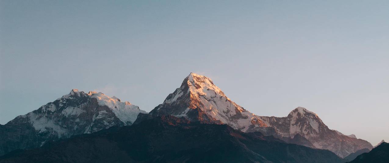 山峰高山风景带鱼屏高清壁纸