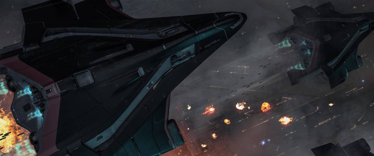 星际公民StarCitizen飞船战机带鱼屏高清壁纸