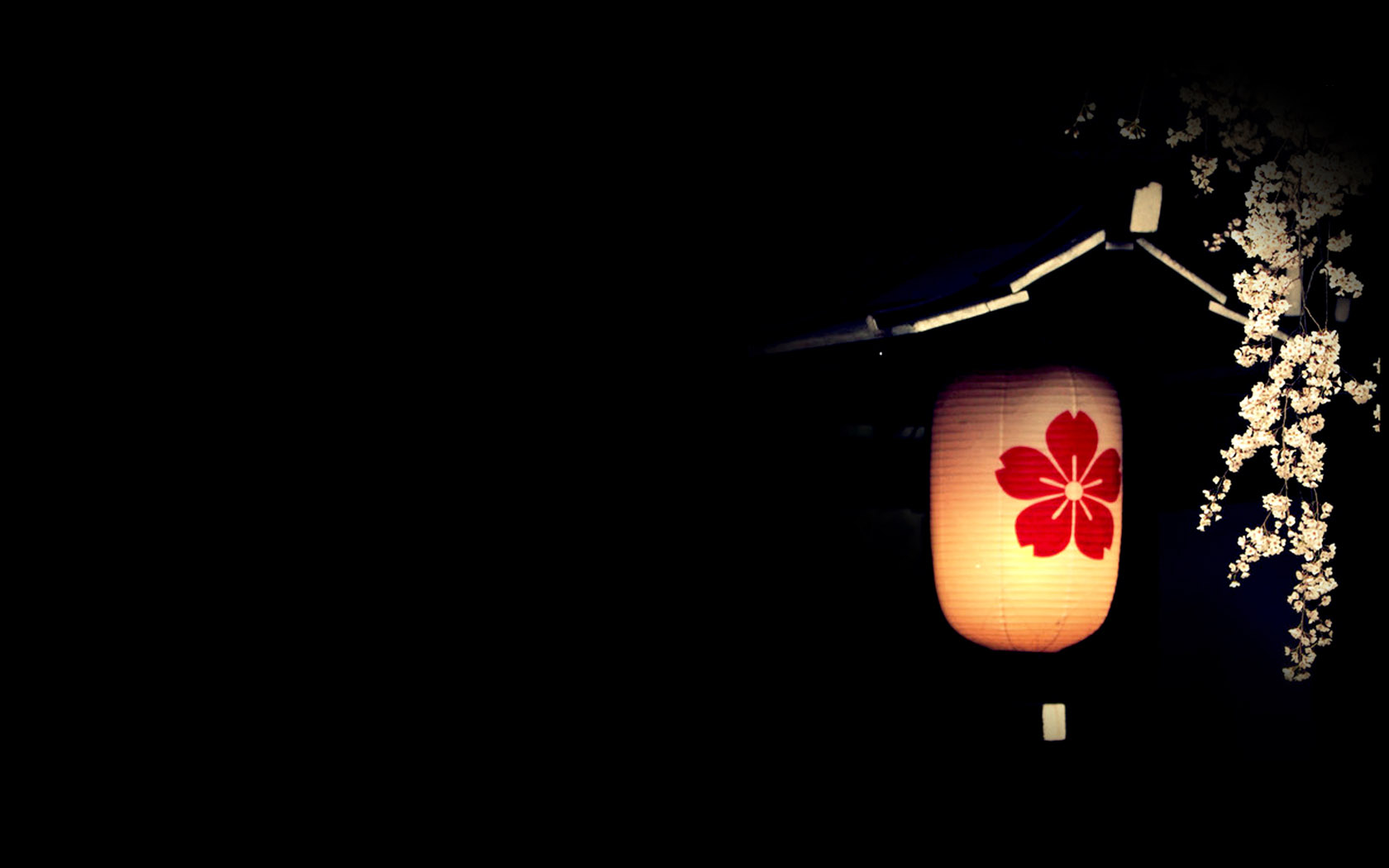 樱花灯电脑桌面高清壁纸