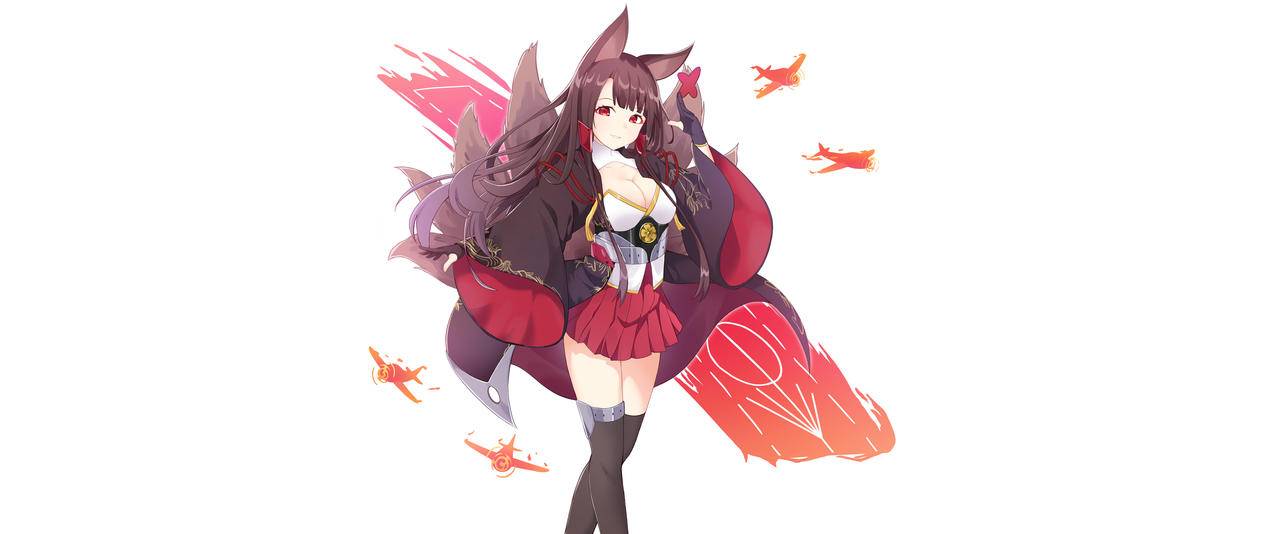 赤城舰队collection动漫带鱼屏高清壁纸
