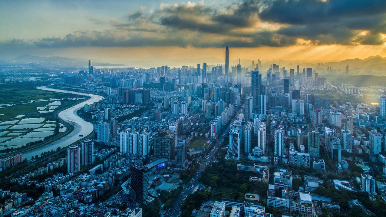 风景城市建筑广东深圳4k高清壁纸