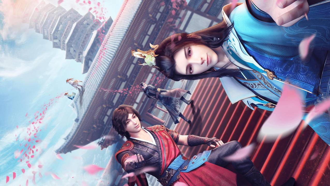 少年歌行 萧瑟 雷无桀 花瓣 阶梯 4K精选动漫高清壁纸 4K手机高清壁纸