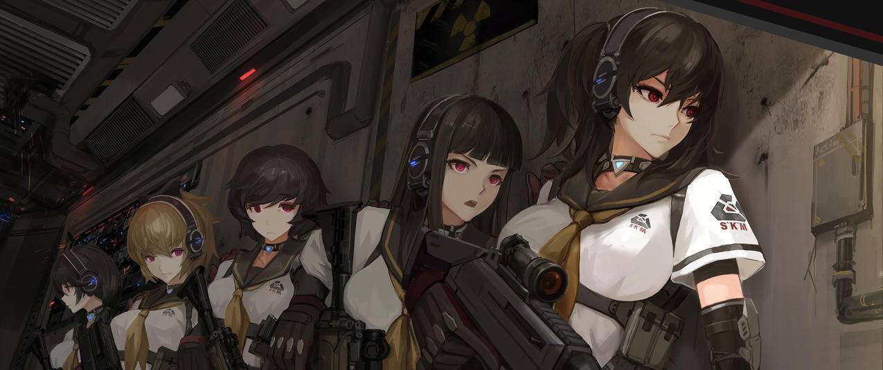 少女前线女孩突击队带鱼屏高清壁纸