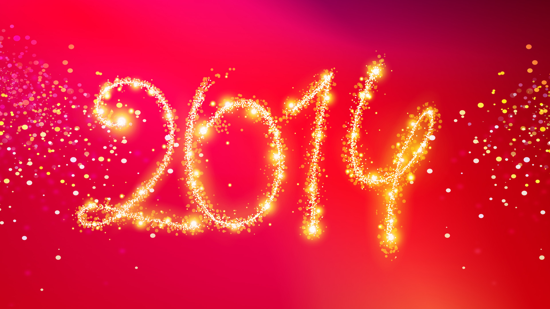 2014烟花字体个性桌面高清壁纸