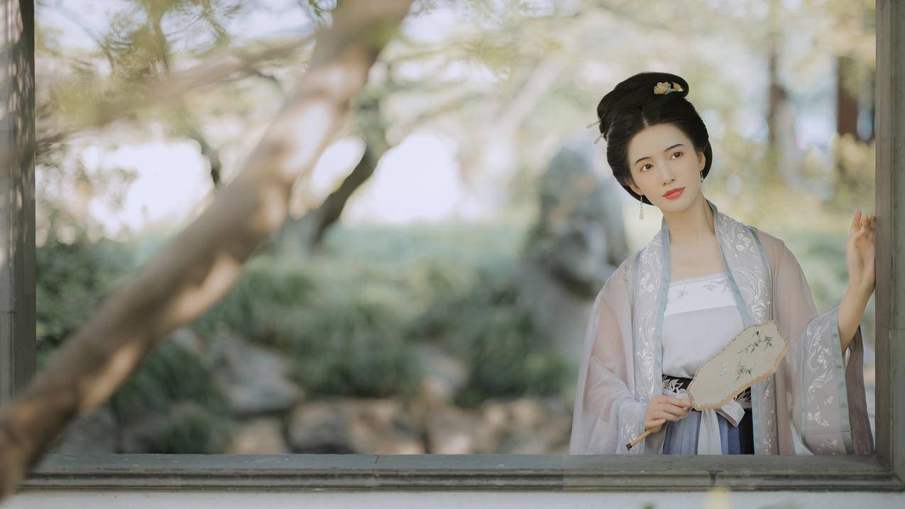 艺图语 唯美古风 阿梦 秋日闲情4k美女高清壁纸