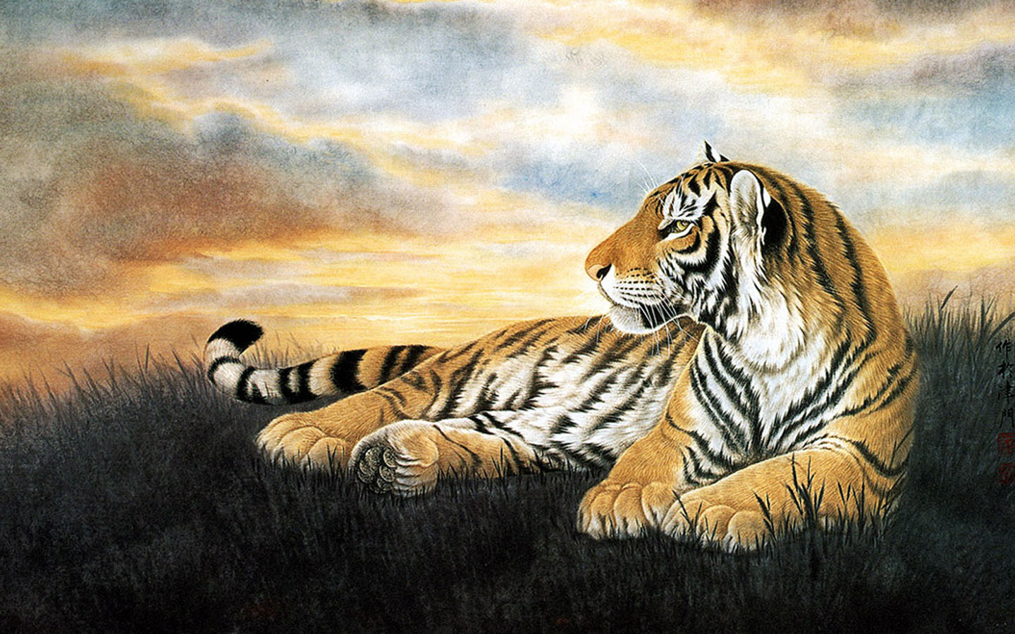 卧虎桌面背景图片