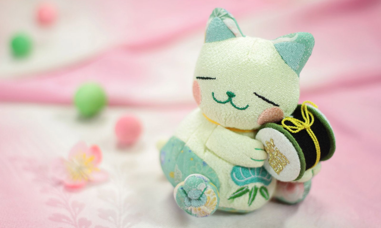 毛绒玩具猫高清壁纸