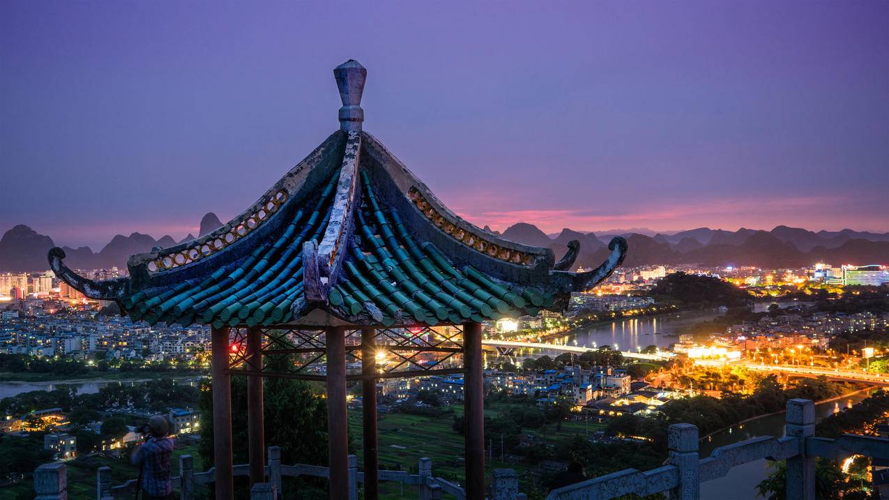 桂林夜景 4k风景精选高清壁纸