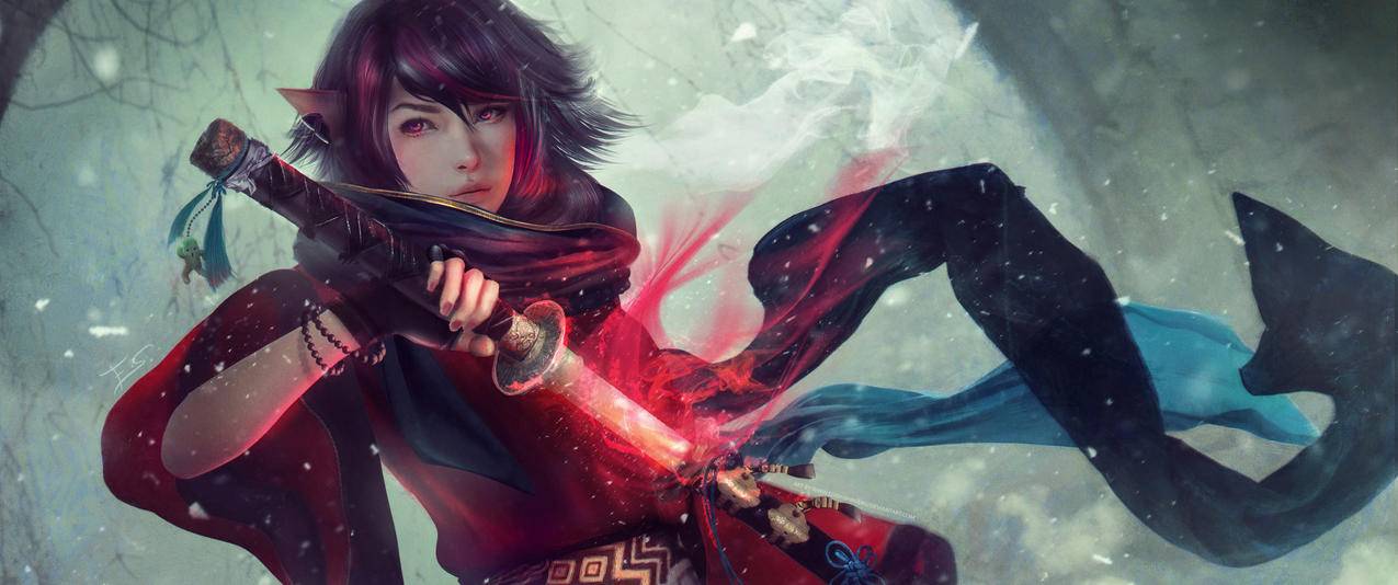 OSHIAFinalFantasyXIV最终幻想带鱼屏高清壁纸