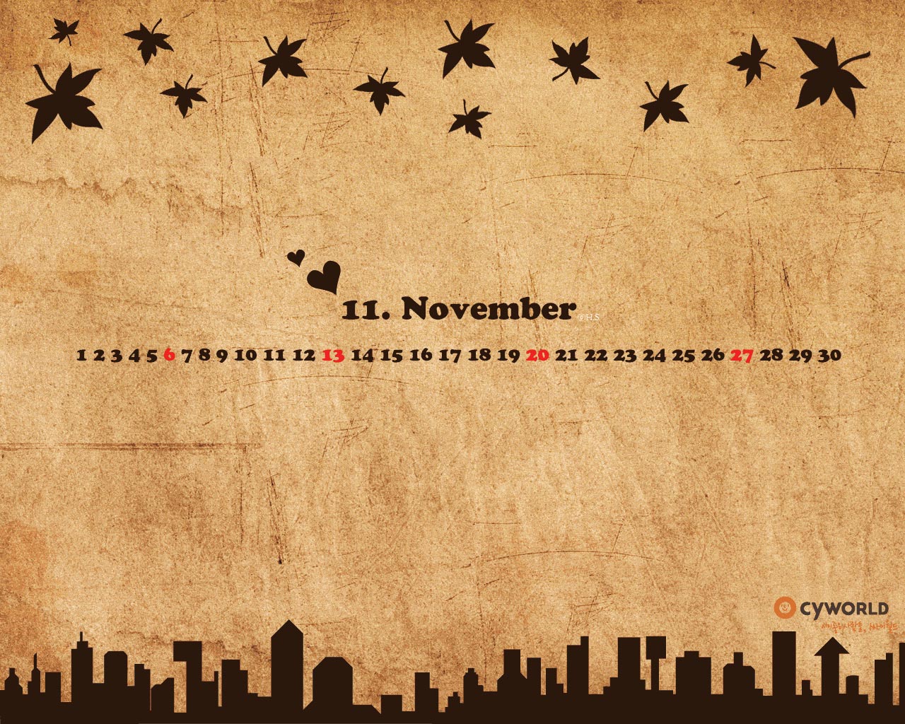 cyworld 2011年11月桌面高清壁纸