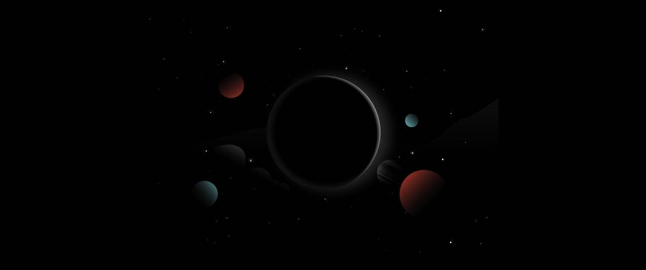 行星黑暗星星HD空间带鱼屏高清壁纸