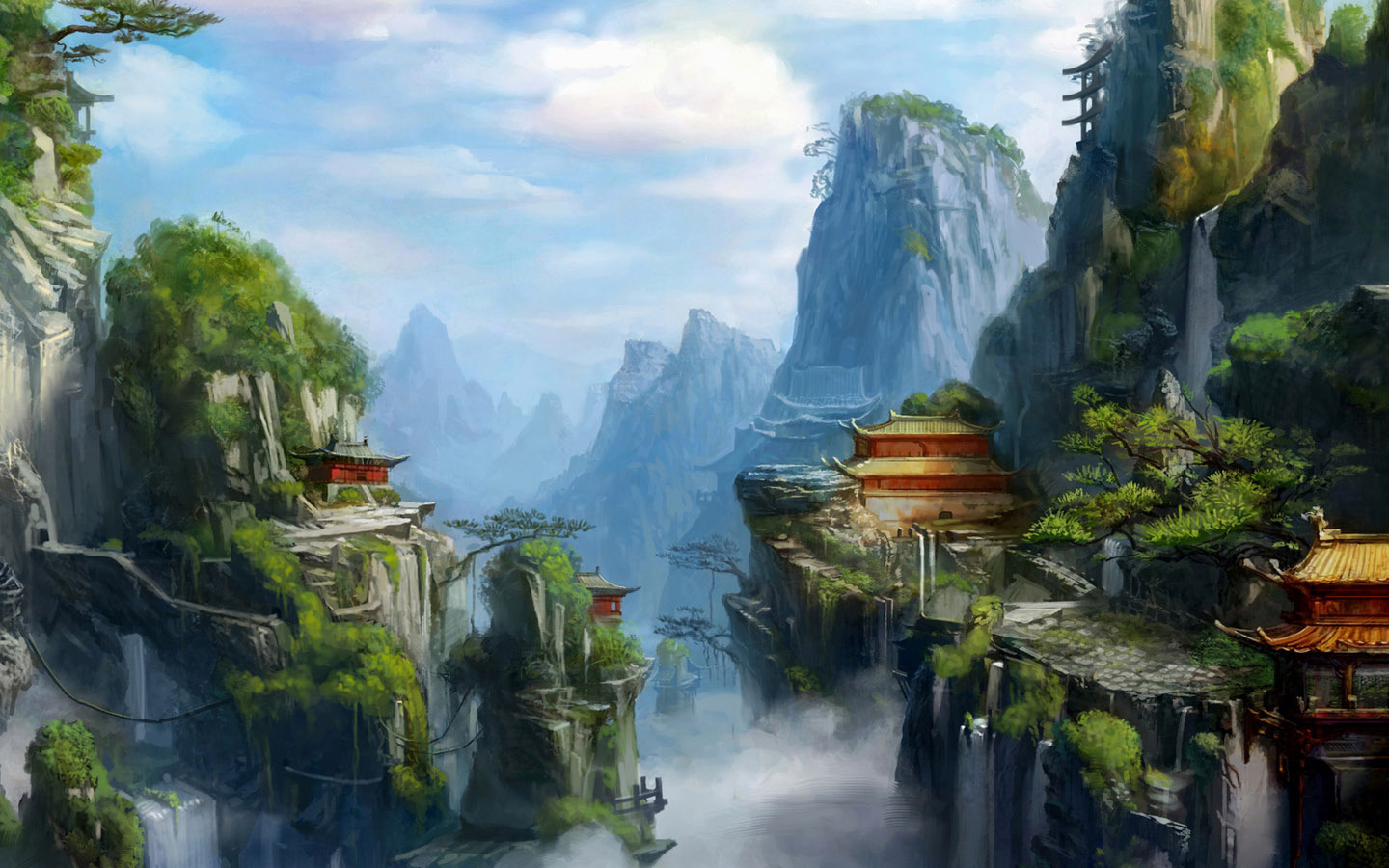 高山风景桌面背景图片