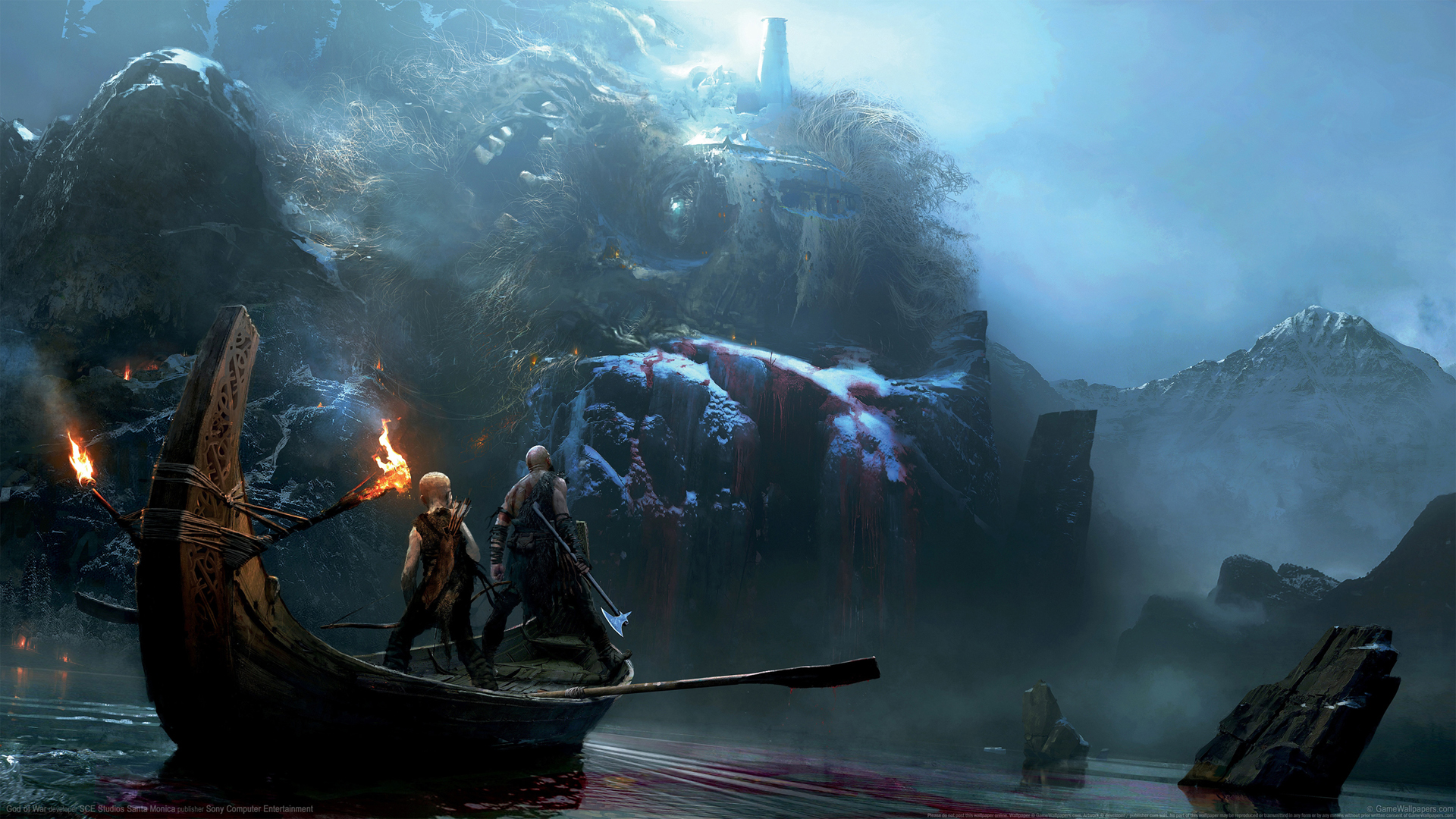 God of War 2017 战神游戏原画2k高清壁纸