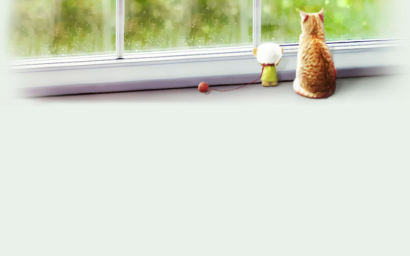 猫猫凝望窗外风景高清壁纸