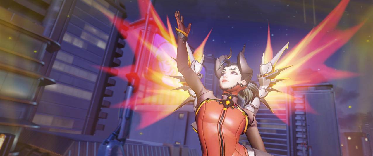 mercy守望先锋带鱼屏高清壁纸