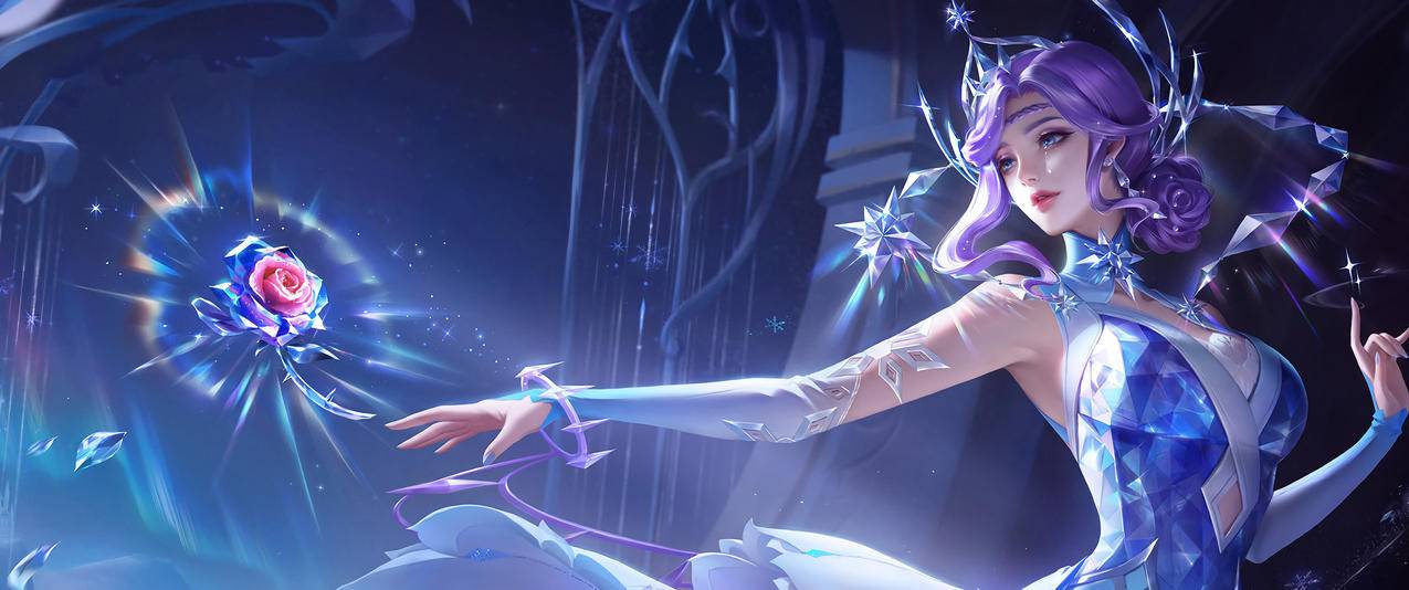 王者荣耀甄姬冰雪圆舞曲3440x1440带鱼屏高清壁纸