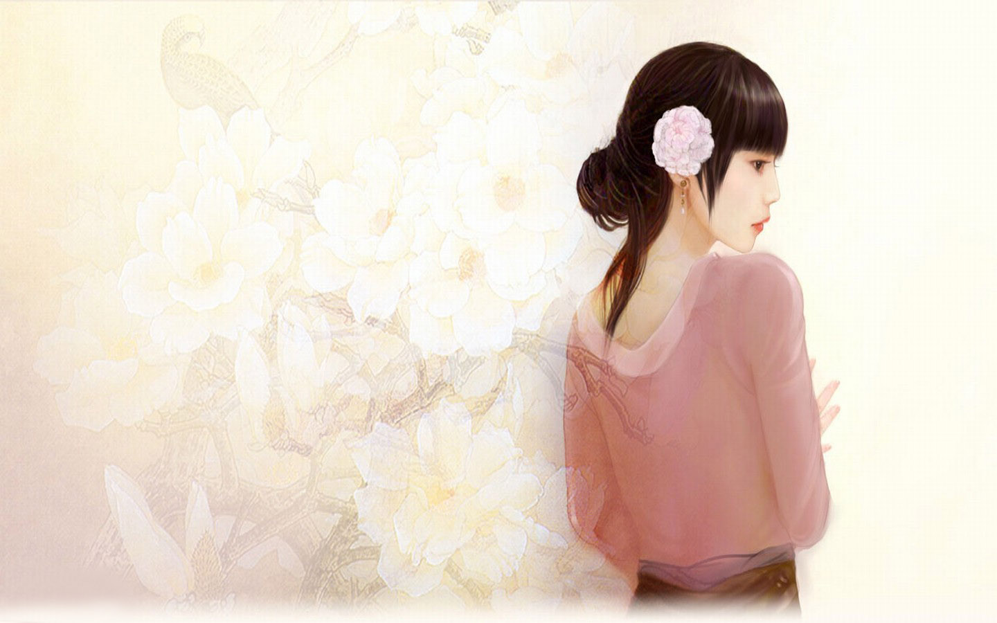 手绘古装美女图片高清壁纸