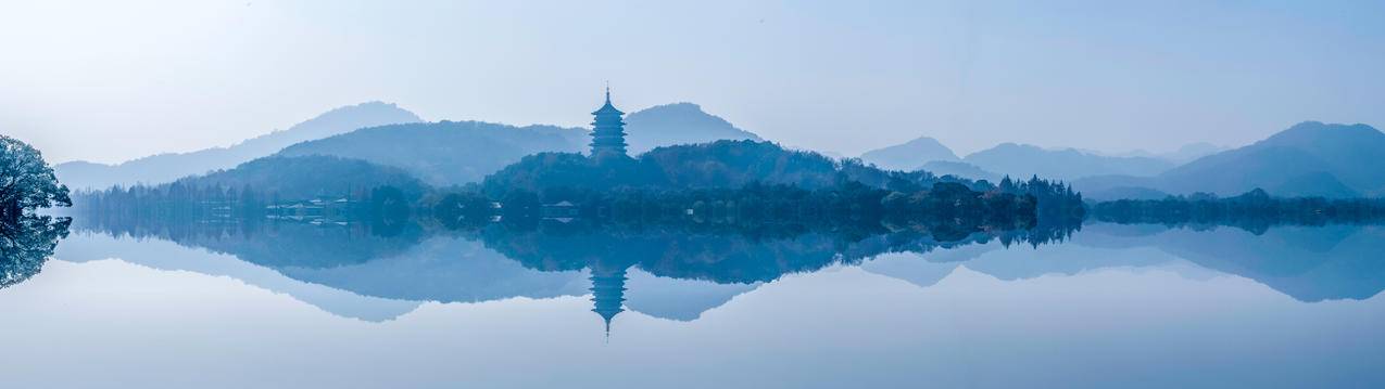 西湖雷峰塔风景5120x1440高清壁纸