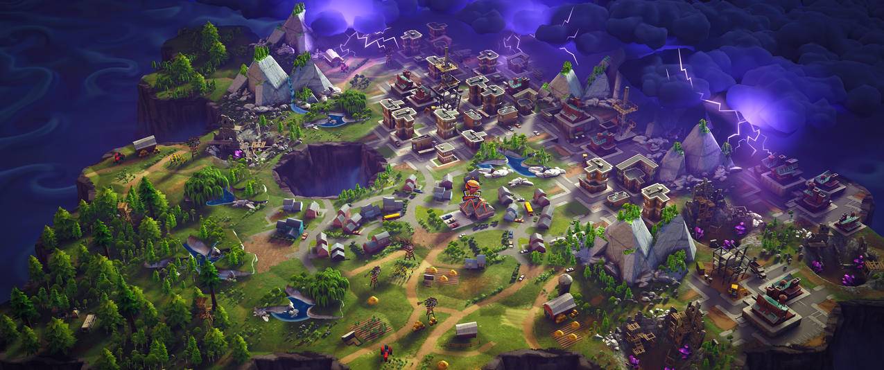 堡垒之夜Fortnite游戏风景带鱼屏高清壁纸