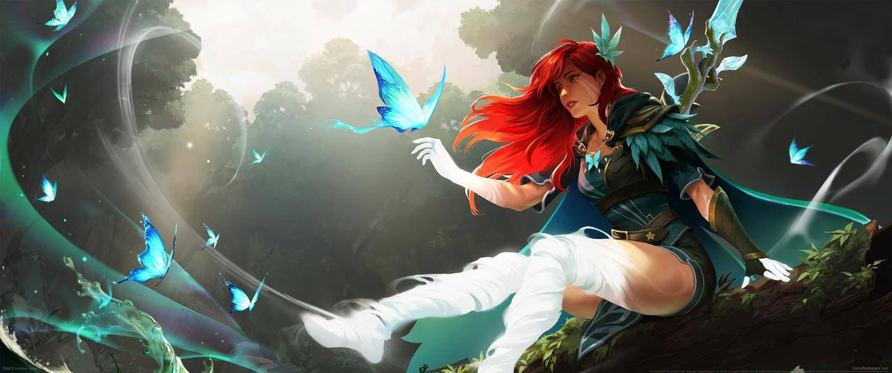 Dota 2 刀塔2 美女人物3440x1440带鱼屏高清壁纸