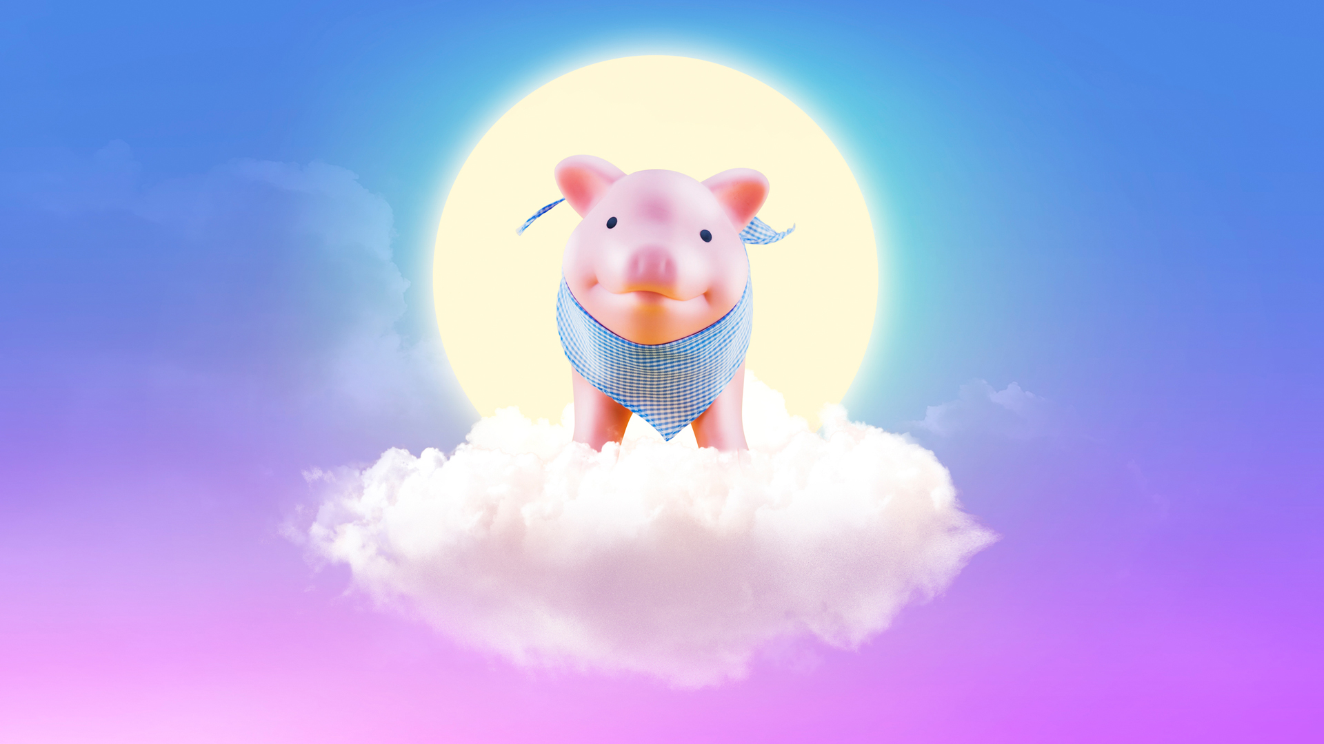 2019新年可爱卡通猪高清壁纸