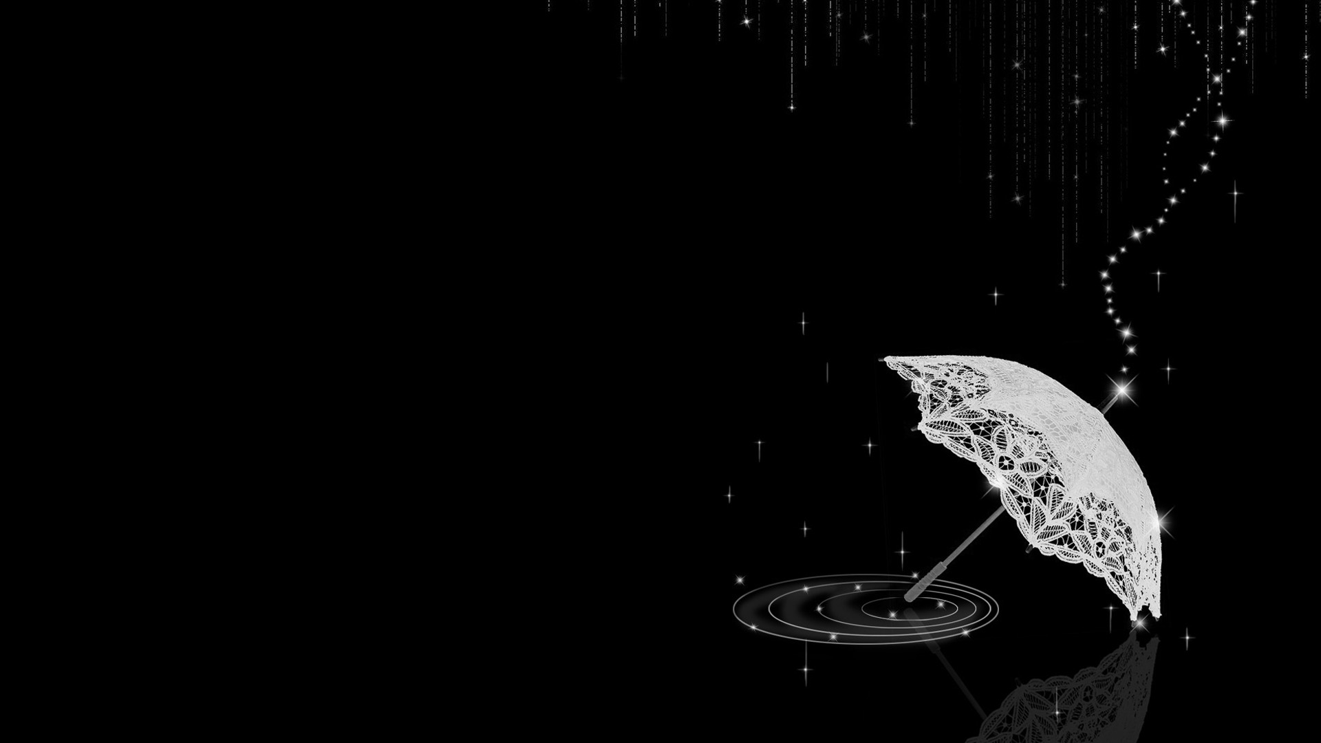 雨天 雨伞的声音高清壁纸