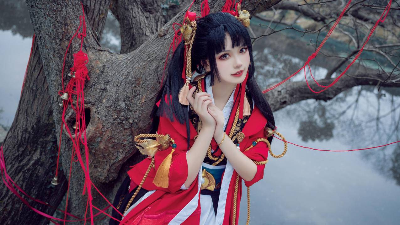 古装 俏皮 可爱 美女 4k电脑高清壁纸 4k手机高清壁纸