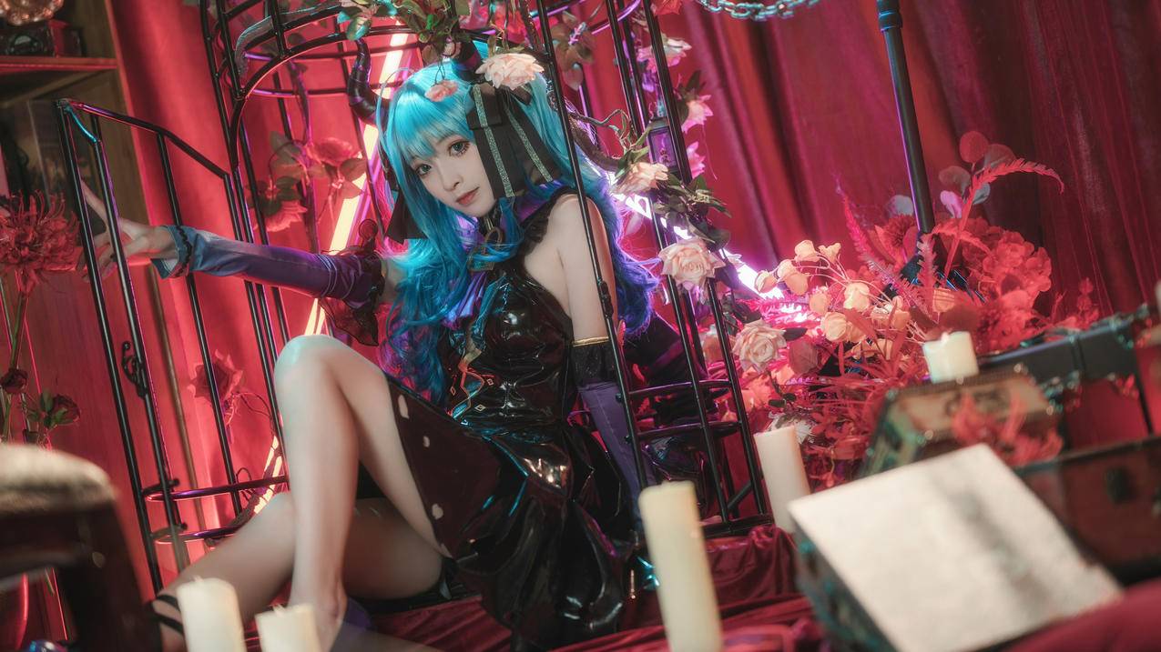 cos Miku小恶魔 美女 4k电脑高清壁纸 4k手机高清壁纸