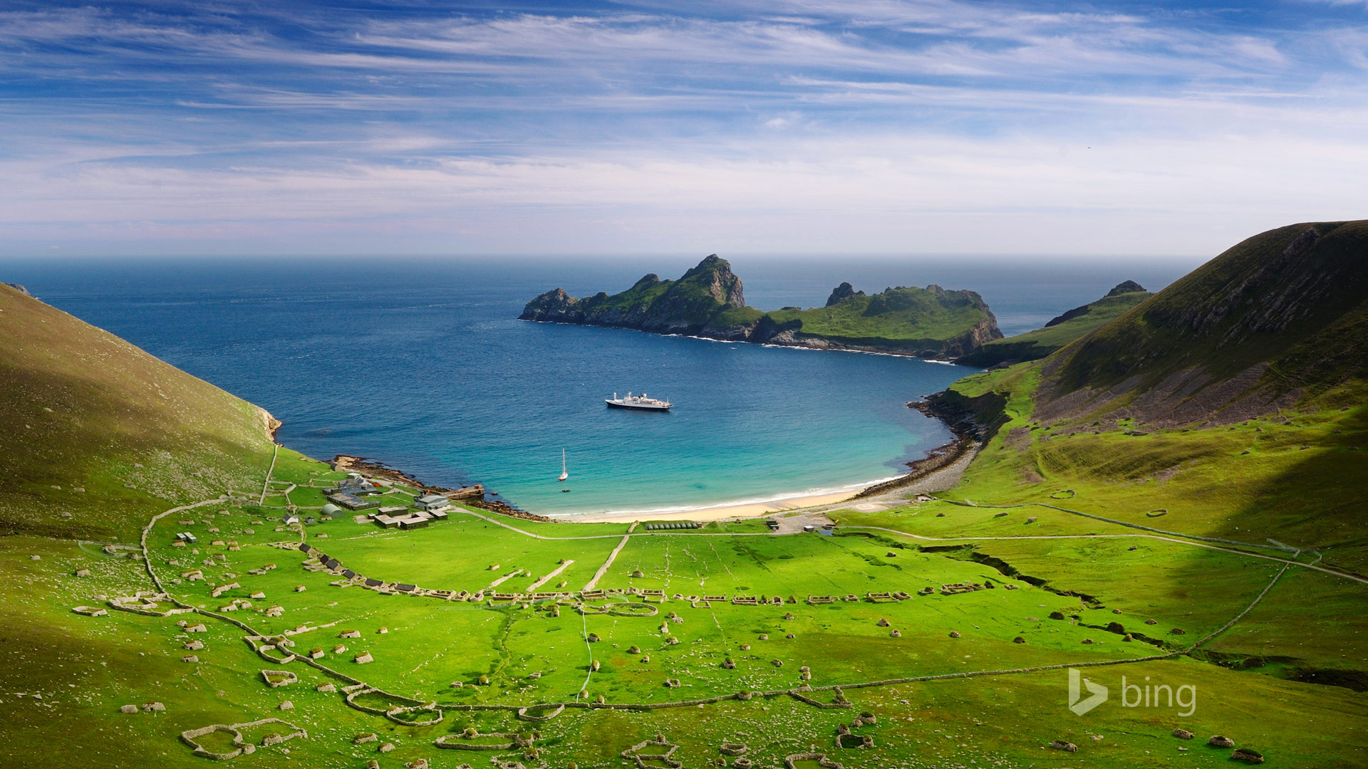 村海湾，海岛菊，苏格兰，美丽的大海风景，天空，桌面高清壁纸