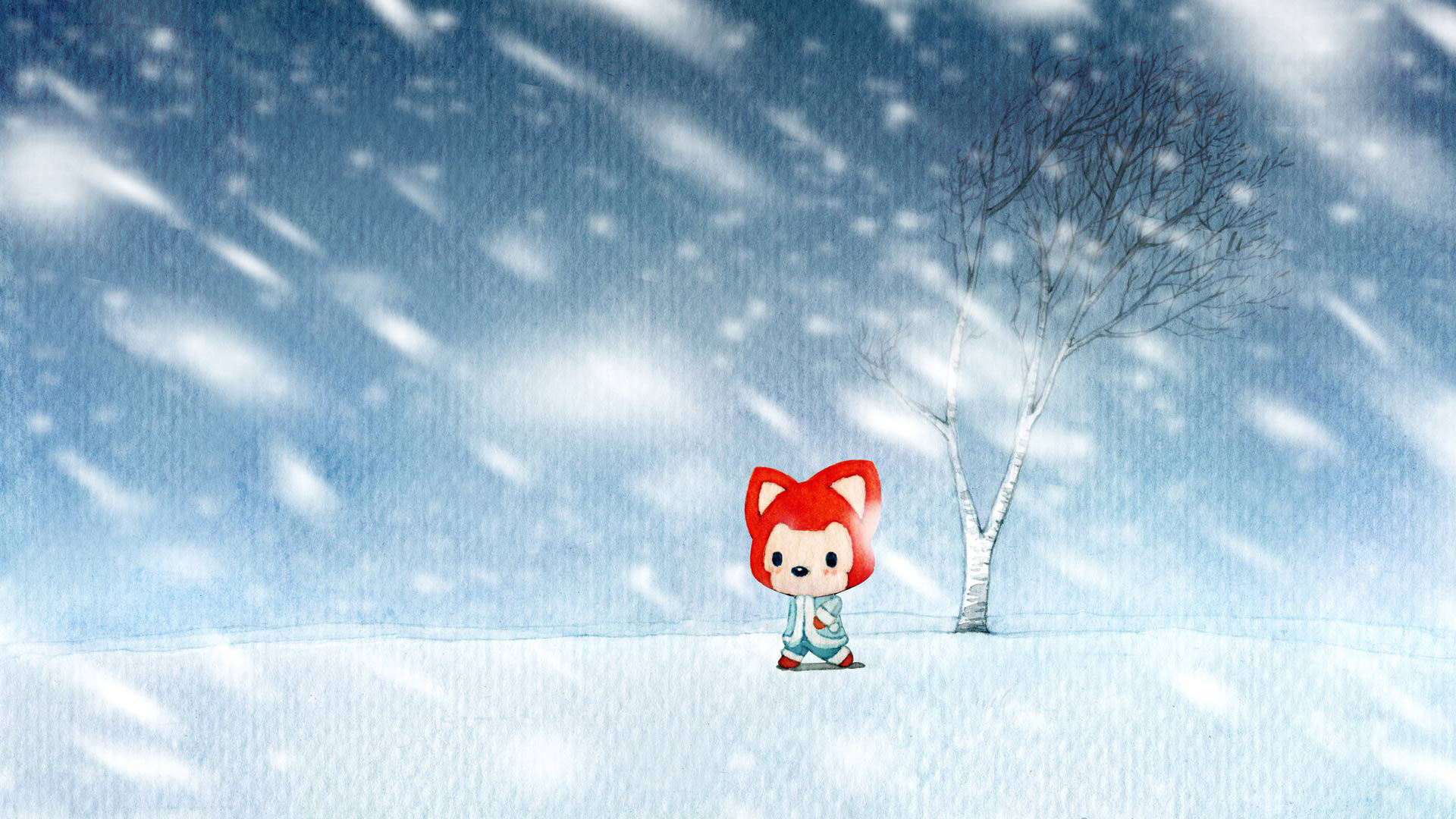 小雪 阿狸高清壁纸