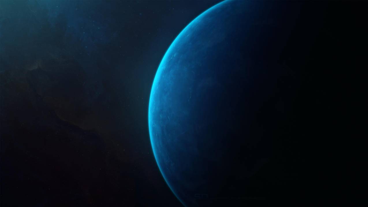 蓝色星球 星星 星空 太空风景 4k精选高清壁纸