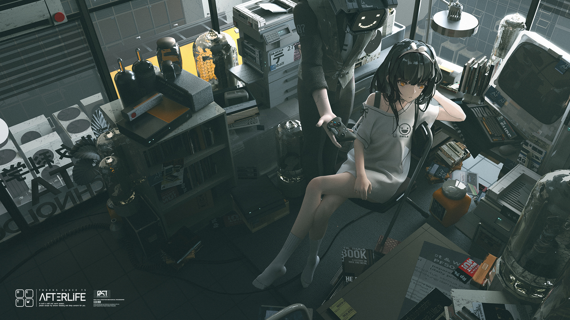 美少女 好看 面具人 科学 动漫女孩高清壁纸