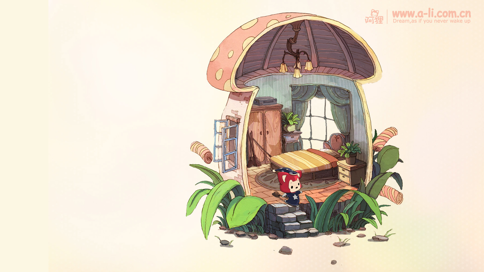 阿狸高清壁纸 梦想小屋