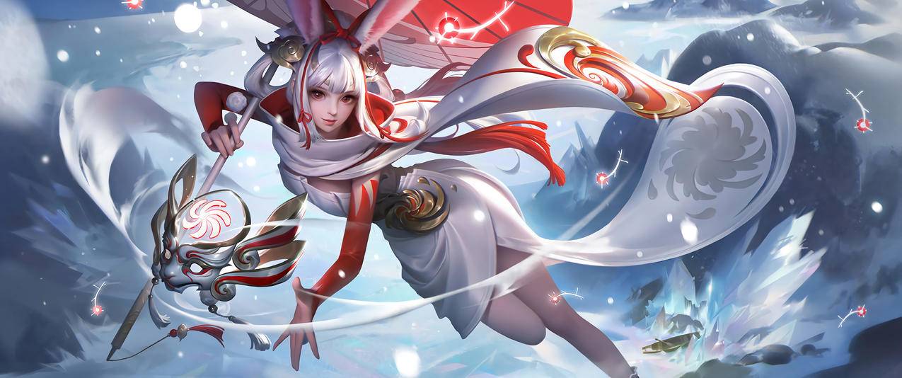王者荣耀祈雪灵祝 公孙离 3440x1440带鱼屏高清壁纸