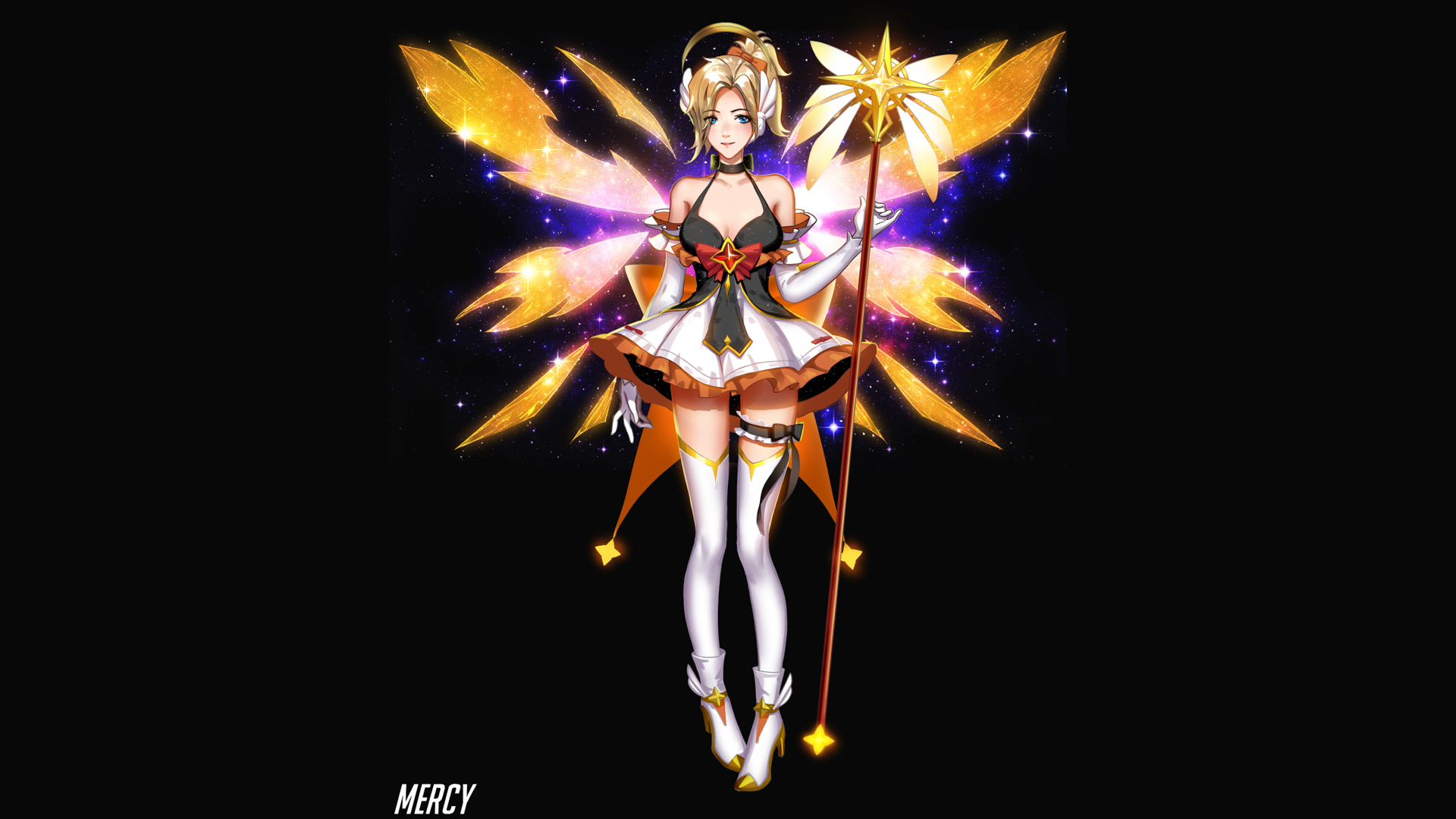 天使,魔法棒,Magic Mercy design 高清壁纸