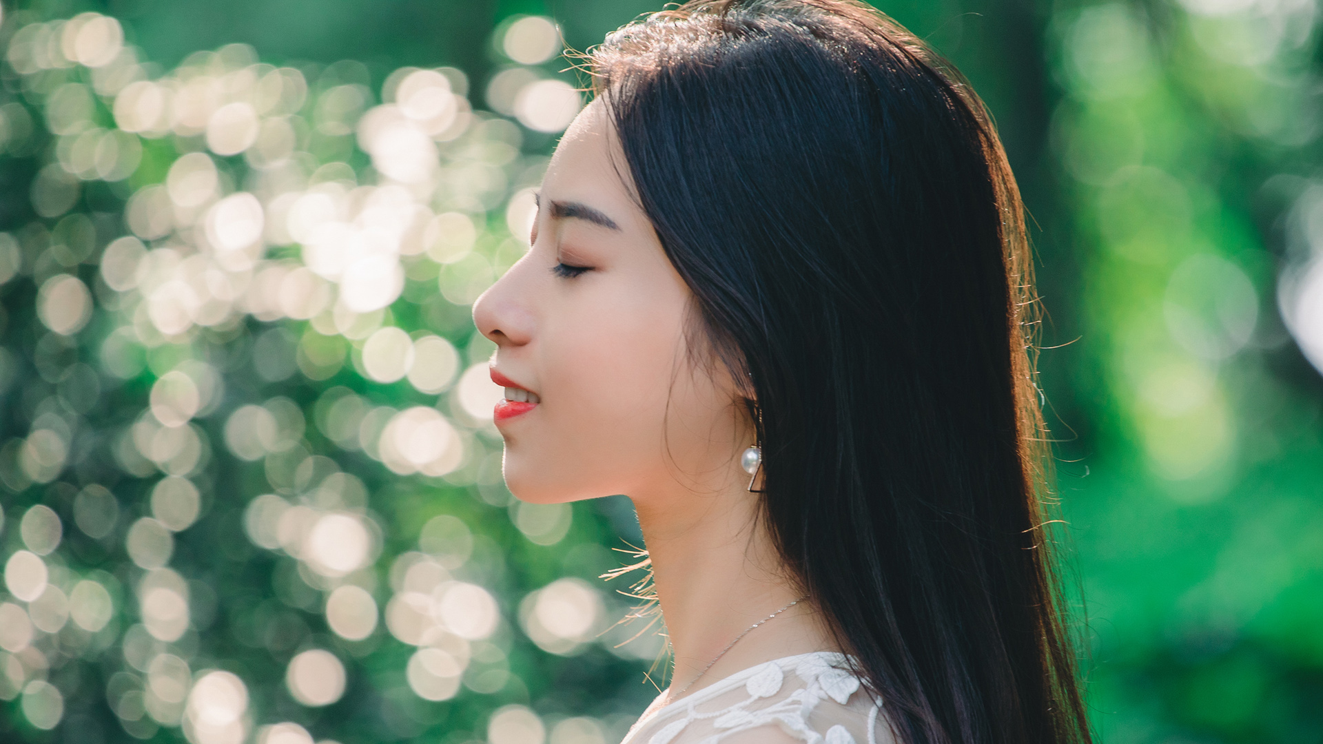 森系长发清新美女2K桌面高清壁纸