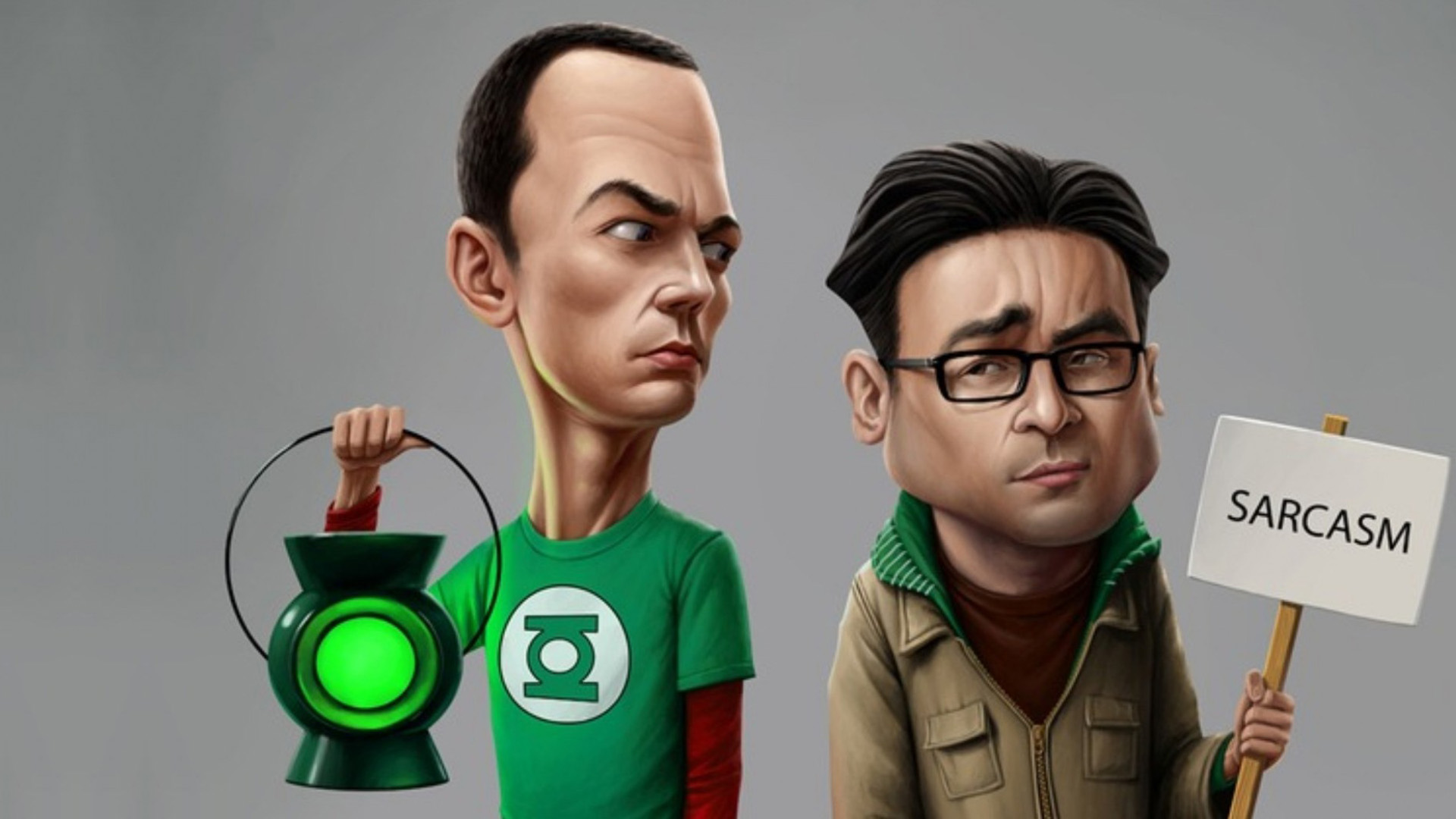 生活大爆炸,谢耳朵,Leonard,q版绘画高清壁纸