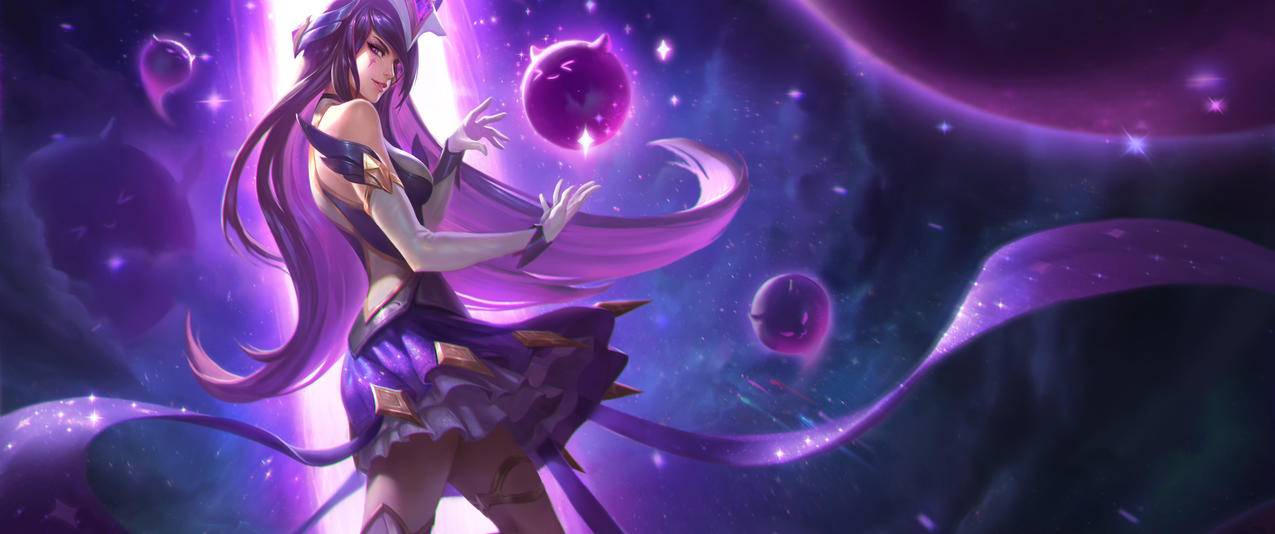 LOL星之守护者辛德拉带鱼屏高清壁纸